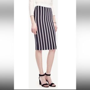Ann Taylor Striped Pencil Skirt